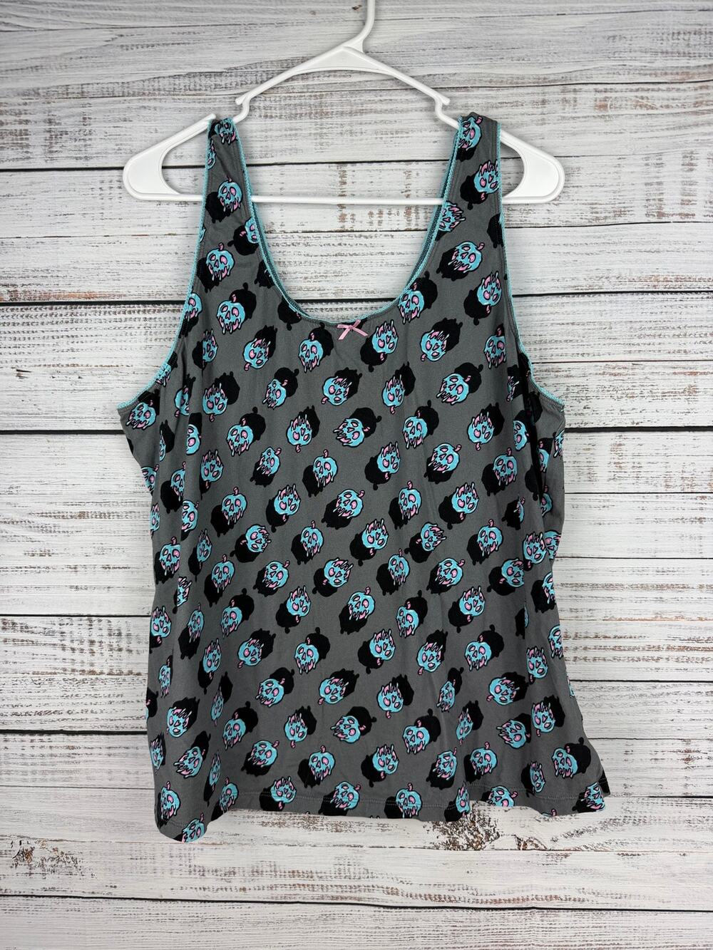 Torrid Disney Villains Poison Apple Sleepwear Tank Top 3 3X Snow White Blue Plus
